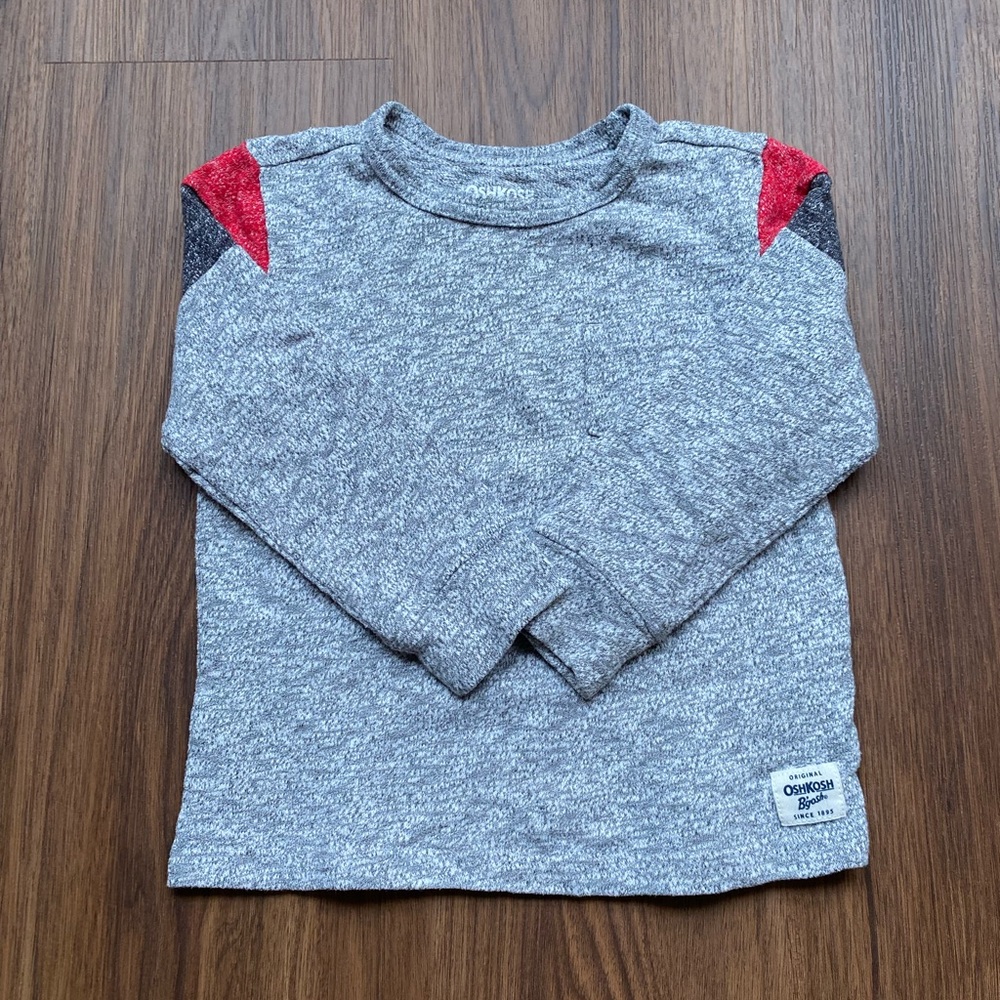 3/$15 OshKosh B'gosh | Gray and Red Kids Shirt